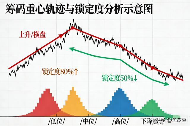 筹码重心轨迹_筹码锁定度判断_走势分析